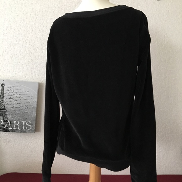 Victoria’s Secret PINK- Velour Black Sweater, medium - Picture 3 of 7